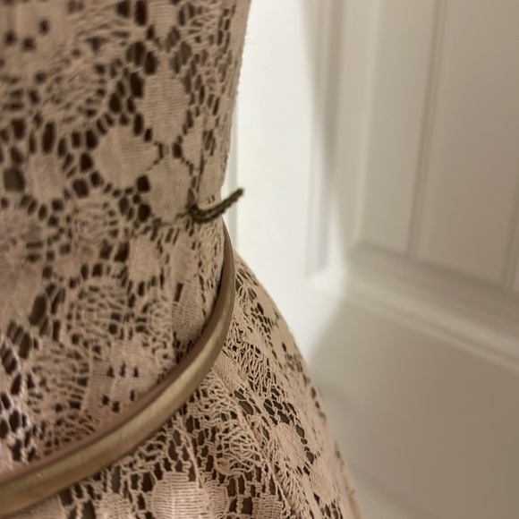Dusty Peach Lace Dress - Picture 7 of 9